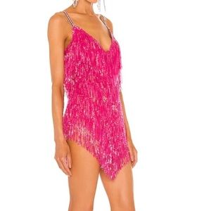 Bronx and Branco X Revolve Neon Barbie Dress in Fuchsia